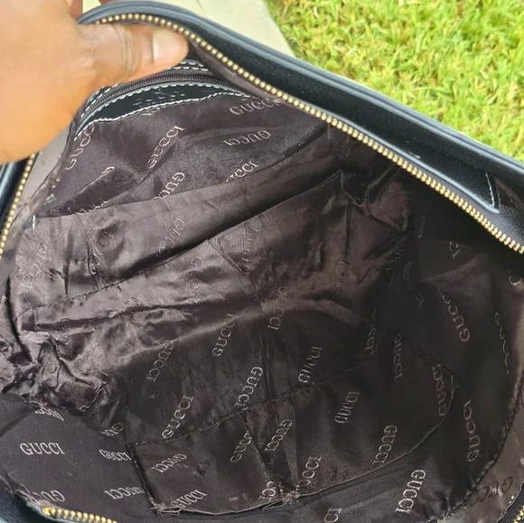 Gucci GG Supreme Messenger Bag Monogram Web Flat Strip Black Red Beige Women - Picture 13 of 16